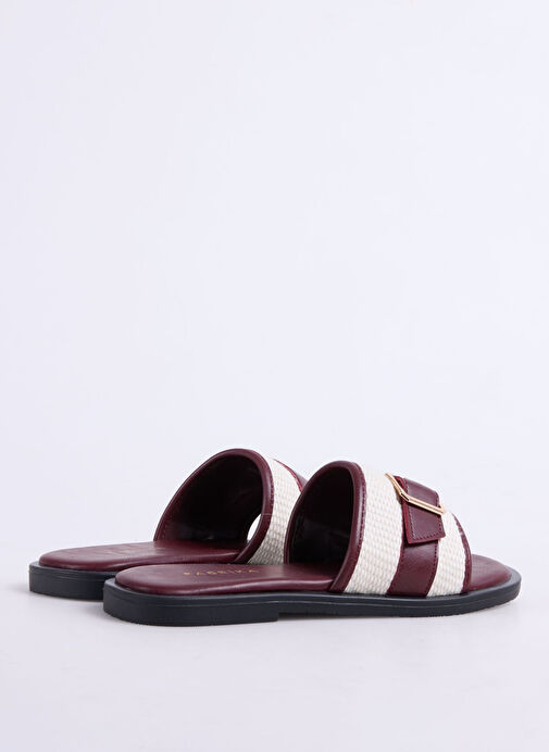 Fabrika Bordo Kadın Terlik MEDINA - Görsel 4
