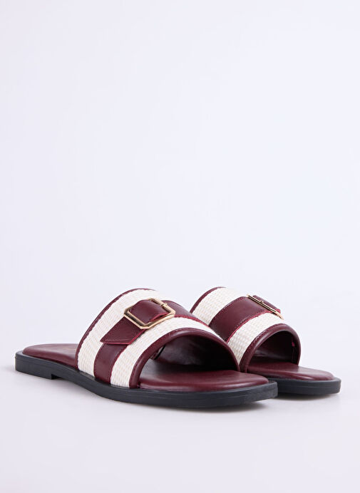 Fabrika Bordo Kadın Terlik MEDINA - Görsel 6