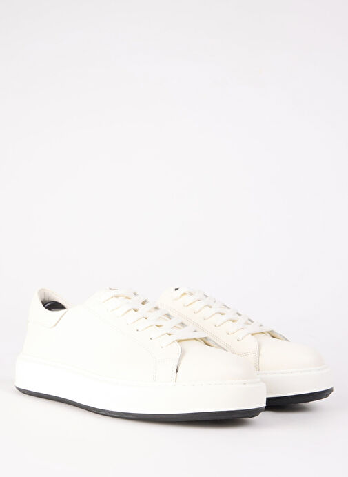 Fabrika Beyaz Erkek Deri Sneaker JAROD - Görsel 10