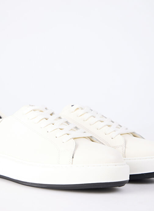 Fabrika Beyaz Erkek Deri Sneaker JAROD - Görsel 13