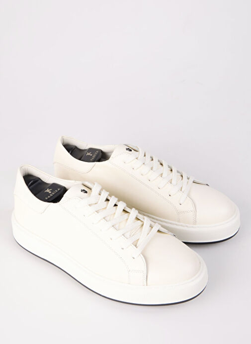 Fabrika Beyaz Erkek Deri Sneaker JAROD - Görsel 16