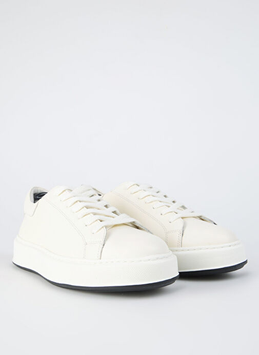 Fabrika Beyaz Erkek Deri Sneaker JAROD - Görsel 3