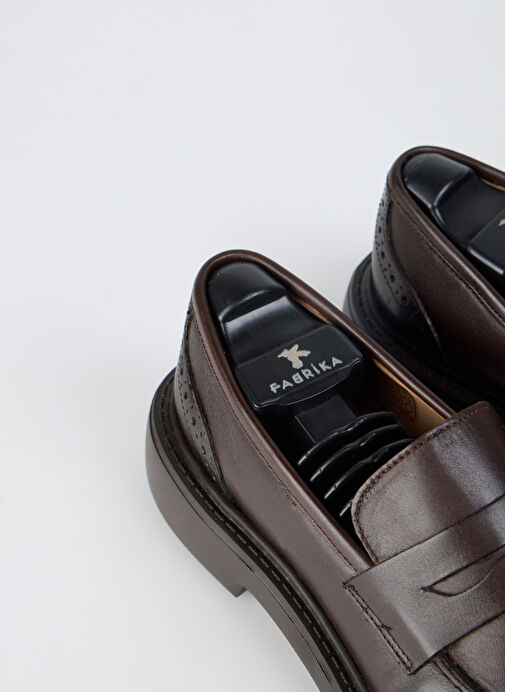 Fabrika Kahverengi Erkek Deri Klasik Ayakkabı GRIT-ELVIS - Görsel 5