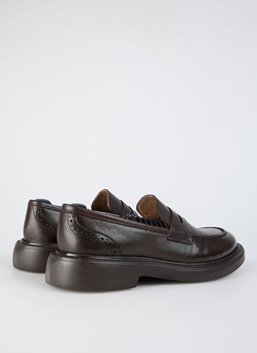 Fabrika Kahverengi Erkek Deri Klasik Ayakkabı GRIT-ELVIS - Görsel 6