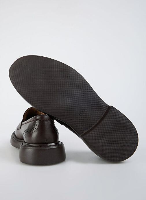 Fabrika Kahverengi Erkek Deri Klasik Ayakkabı GRIT-ELVIS - Görsel 7