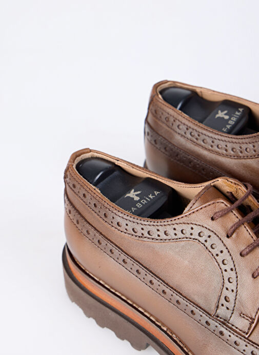 Fabrika Taba Erkek Deri Klasik Ayakkabı TRISTAN-STERLING - Görsel 5