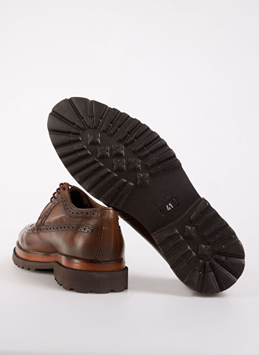 Fabrika Taba Erkek Deri Klasik Ayakkabı TRISTAN-STERLING - Görsel 7