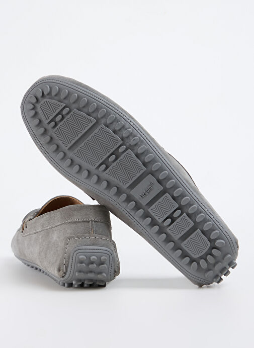 Fabrika Gri Erkek Deri Loafer SINE - Görsel 5