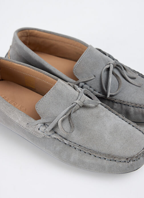 Fabrika Gri Erkek Deri Loafer SINE - Görsel 6