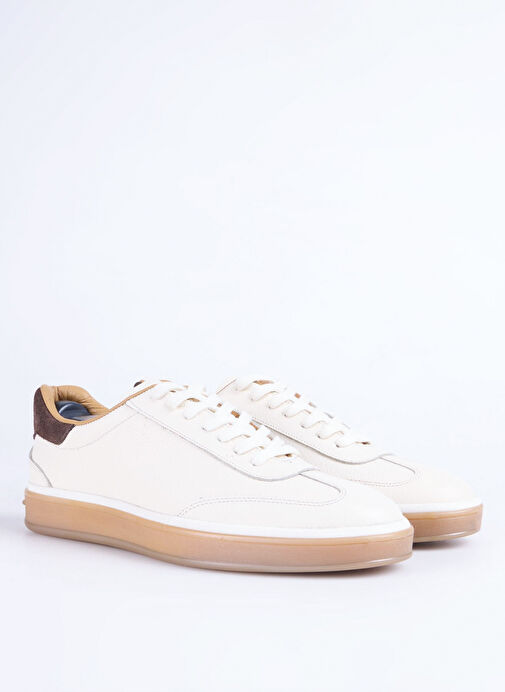 Fabrika Bej Erkek Deri Sneaker NASH-PRIME - Görsel 4