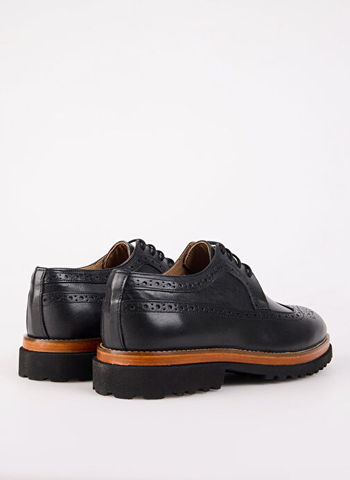 Fabrika Siyah Erkek Deri Klasik Ayakkabı TRISTAN-STERLING - Görsel 6