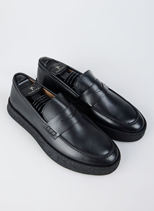 Fabrika Siyah Erkek Deri Günlük Ayakkabı MARLOW-SILAS - Görsel 4