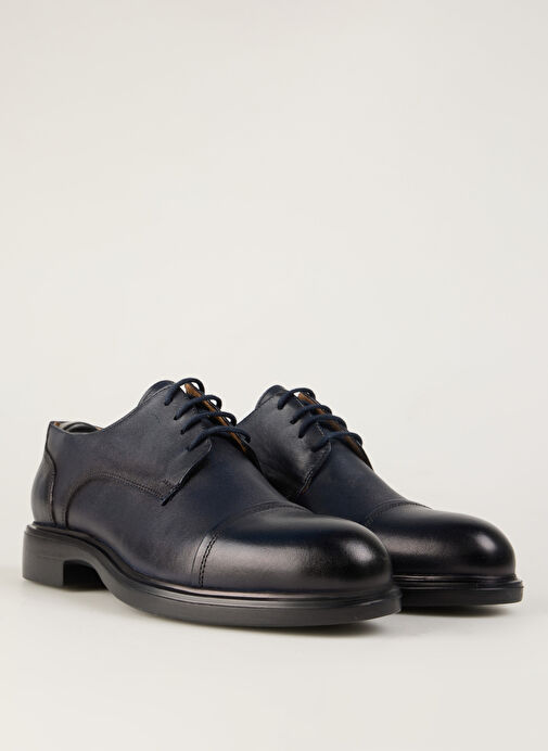 Fabrika Lacivert Erkek Deri Klasik Ayakkabı JOSE - Görsel 9