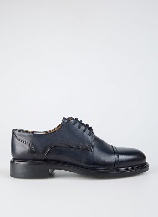 Fabrika Lacivert Erkek Deri Klasik Ayakkabı JOSE - Görsel 2