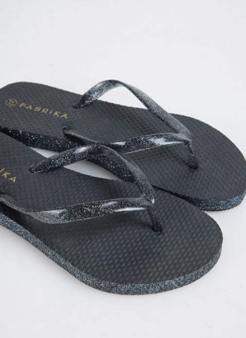 Fabrika Siyah Kadın Plaj Terliği OHRIO - Görsel 6