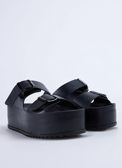 Cotton Bar Siyah Kadın Terlik BIDDY - Görsel 8