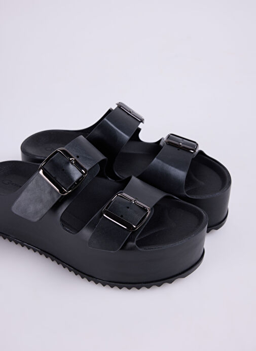 Cotton Bar Siyah Kadın Terlik BIDDY - Görsel 6