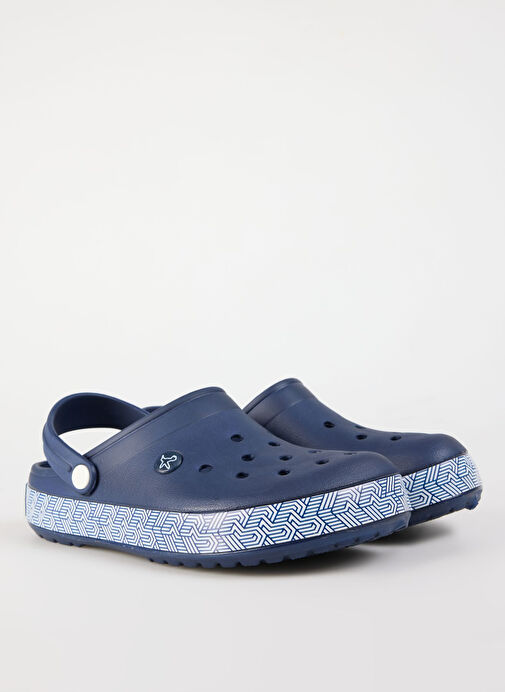 Fabrika Lacivert-Beyaz Erkek Plaj Terliği INFERNO - Görsel 8