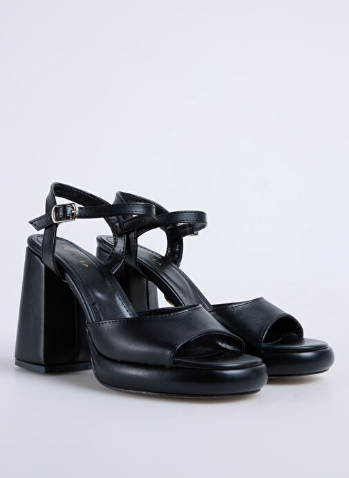 Fabrika Siyah Kadın Topuklu Ayakkabı NOSAH - Görsel 3