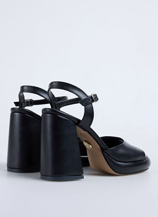 Fabrika Siyah Kadın Topuklu Ayakkabı NOSAH - Görsel 4