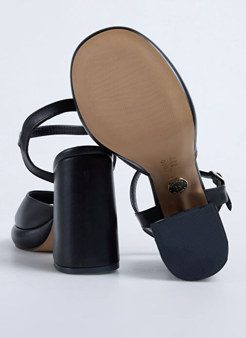 Fabrika Siyah Kadın Topuklu Ayakkabı NOSAH - Görsel 5