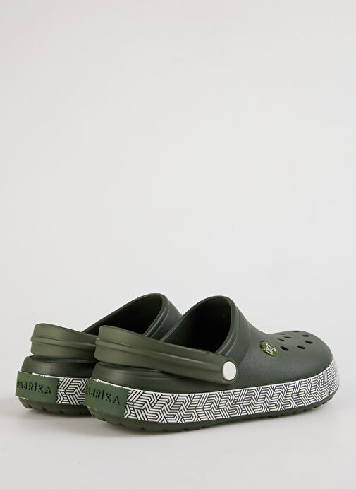 Fabrika Haki-Beyaz Erkek Plaj Terliği INFERNO - Görsel 4