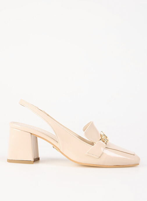 Fabrika Bej Kadın Topuklu Ayakkabı AYELEN - Görsel 2