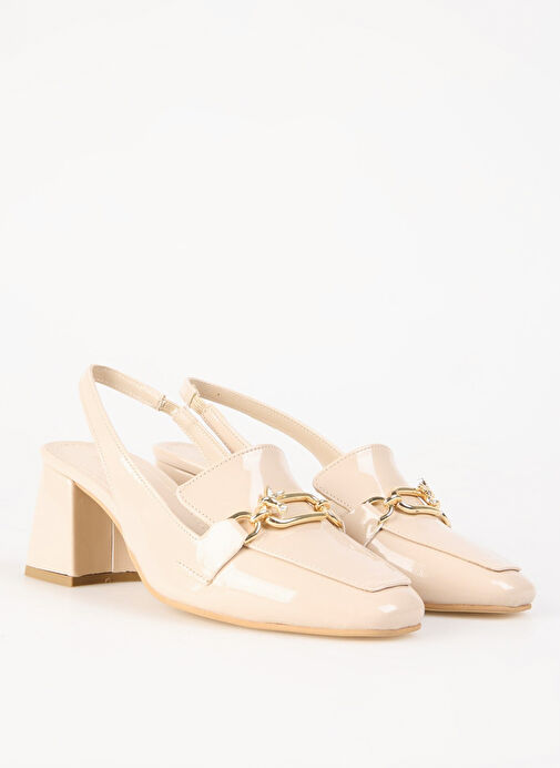 Fabrika Bej Kadın Topuklu Ayakkabı AYELEN - Görsel 3