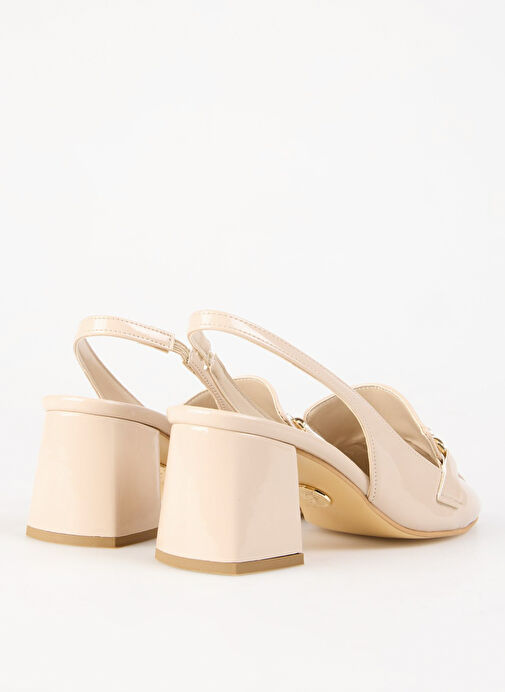 Fabrika Bej Kadın Topuklu Ayakkabı AYELEN - Görsel 4