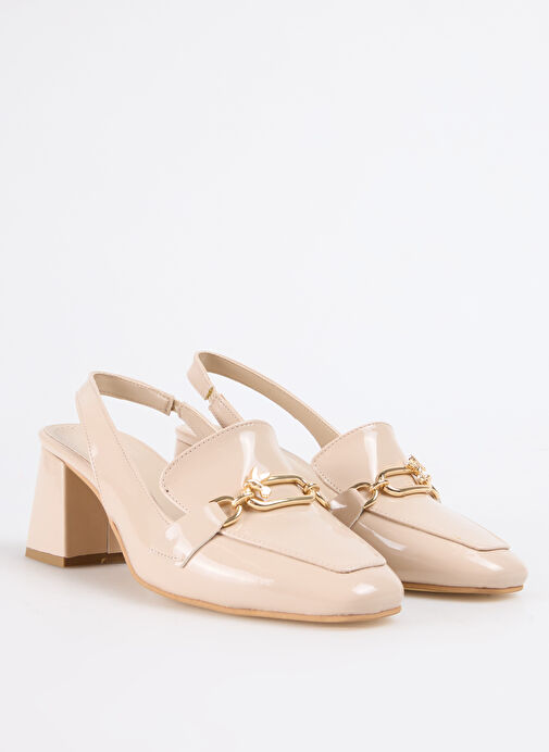 Fabrika Bej Kadın Topuklu Ayakkabı AYELEN - Görsel 7