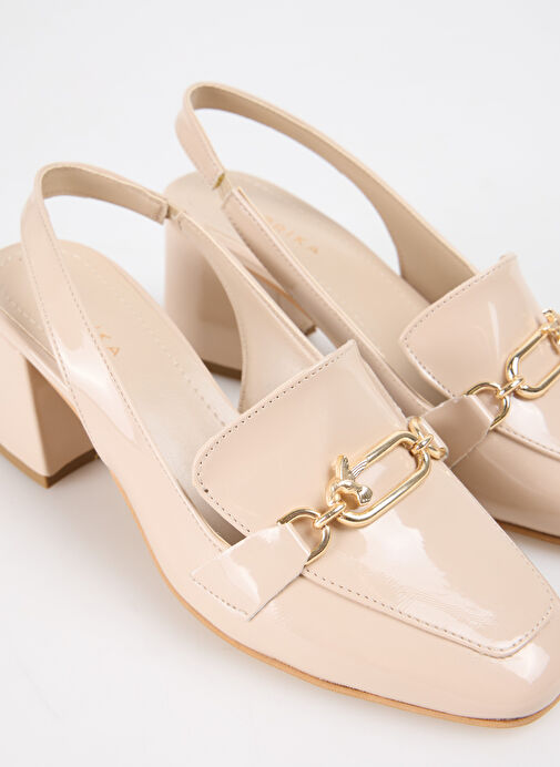 Fabrika Bej Kadın Topuklu Ayakkabı AYELEN - Görsel 10