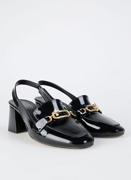 Fabrika Siyah Kadın Topuklu Ayakkabı AYELEN - Görsel 3