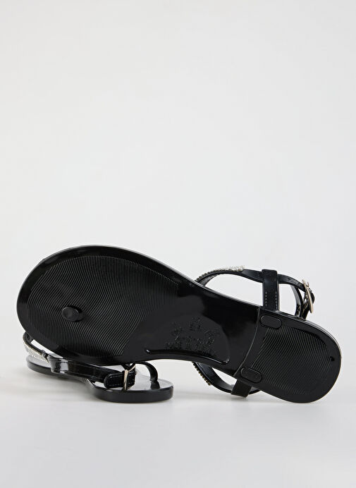 Fabrika Siyah Kadın Taşlı Sandalet IVANA - Görsel 5