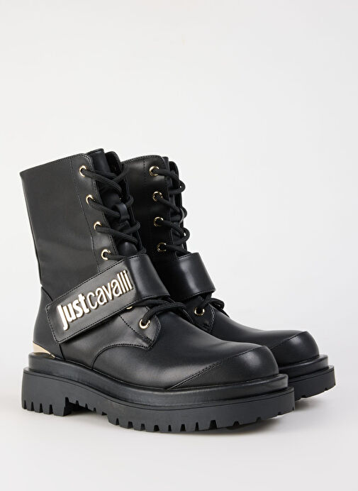 Just Cavalli Siyah Kadın Deri Bot 77RA3S94ZSS61899 - Görsel 3
