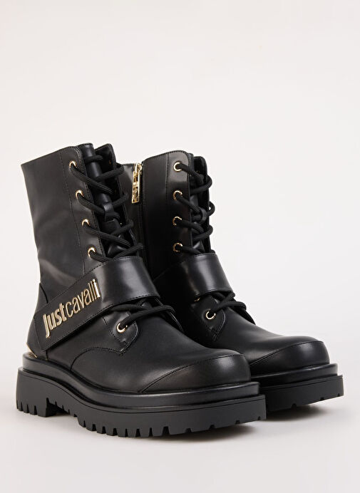 Just Cavalli Siyah Kadın Deri Bot 77RA3S94ZSS61899 - Görsel 7