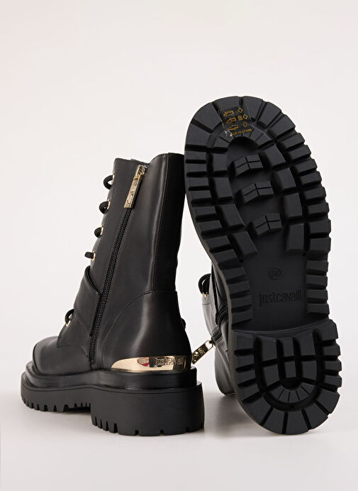Just Cavalli Siyah Kadın Deri Bot 77RA3S94ZSS61899 - Görsel 9