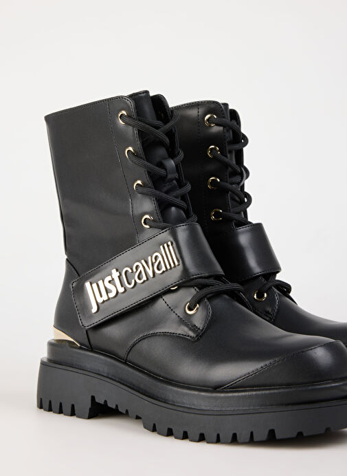 Just Cavalli Siyah Kadın Deri Bot 77RA3S94ZSS61899 - Görsel 10