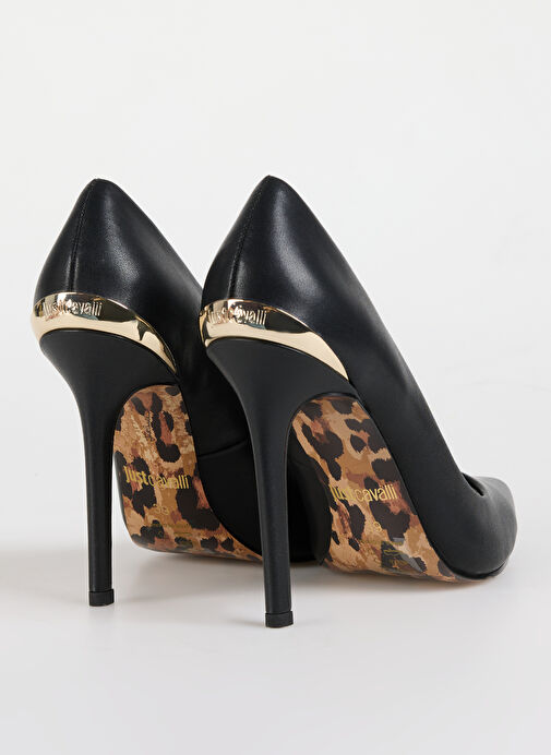 Just Cavalli Siyah Kadın deri Stiletto 77RA3S01ZPA33899 - Görsel 4
