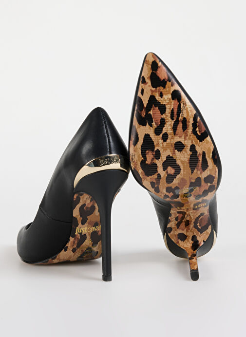 Just Cavalli Siyah Kadın deri Stiletto 77RA3S01ZPA33899 - Görsel 5