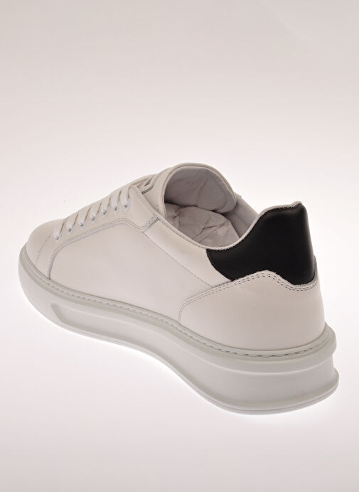 Roberto Cavalli Beyaz-Siyah Erkek Deri Sneaker 25730 - Görsel 5