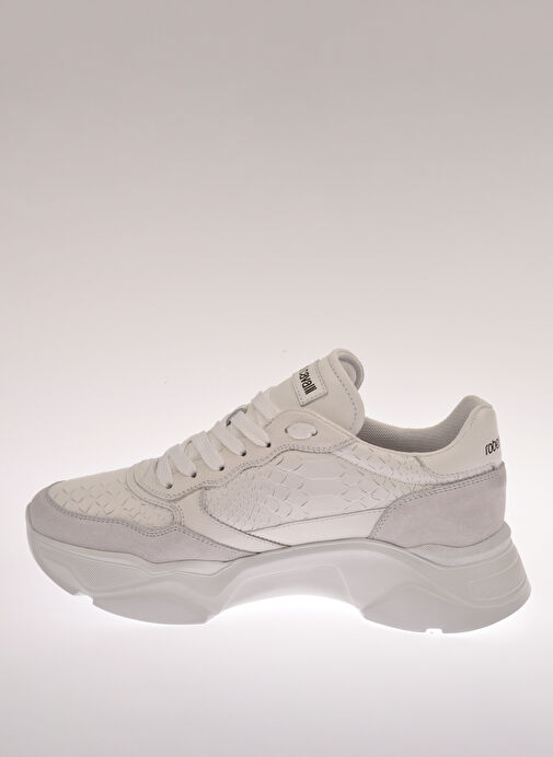 Roberto Cavalli Beyaz Erkek Deri Sneaker 25761 - Görsel 3
