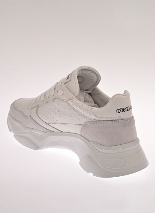 Roberto Cavalli Beyaz Erkek Deri Sneaker 25761 - Görsel 5