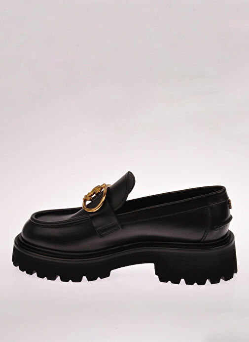 Roberto Cavalli Siyah Kadın Deri Loafer HARRY W - Görsel 3