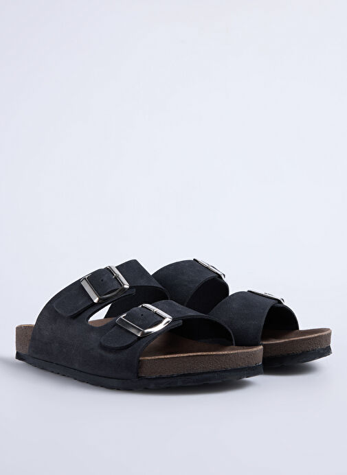 Cotton Bar Siyah Erkek Terlik ENORAY - Görsel 3