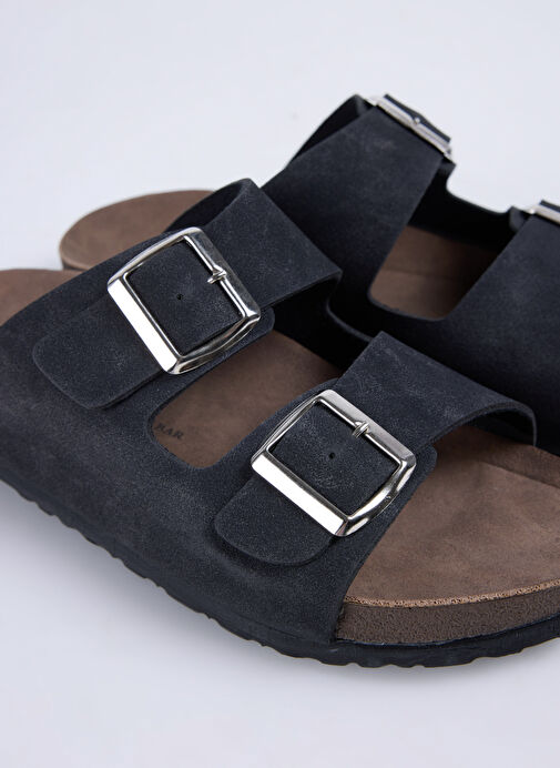 Cotton Bar Siyah Erkek Terlik ENORAY - Görsel 6