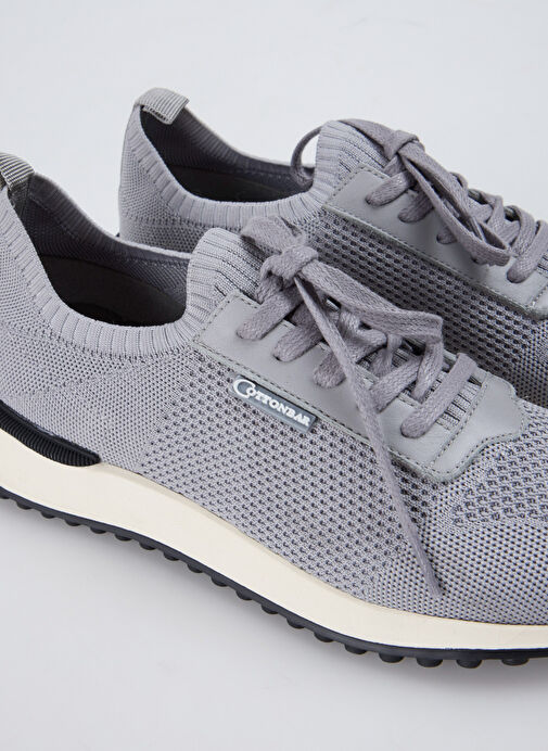 Cotton Bar Gri Erkek Tekstil Sneaker SOREN - Görsel 6