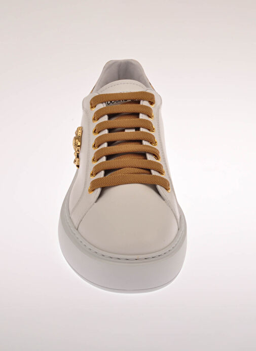 Roberto Cavalli Beyaz Kadın Deri Sneaker LONDON W - Görsel 4