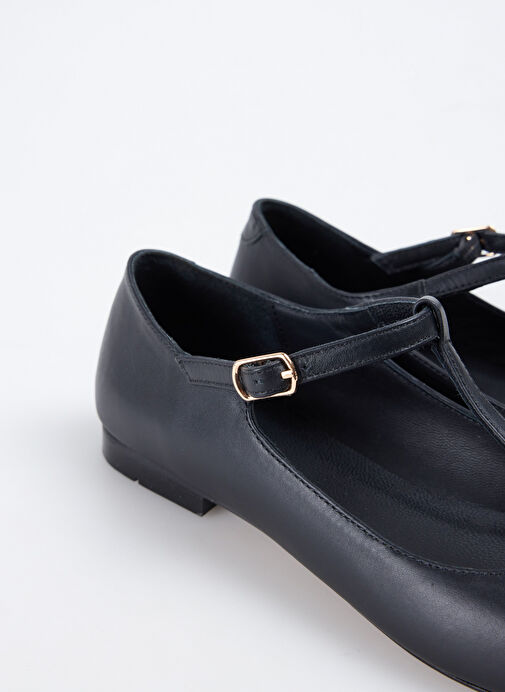 Fabrika Siyah Kadın Deri Babet - Görsel 6