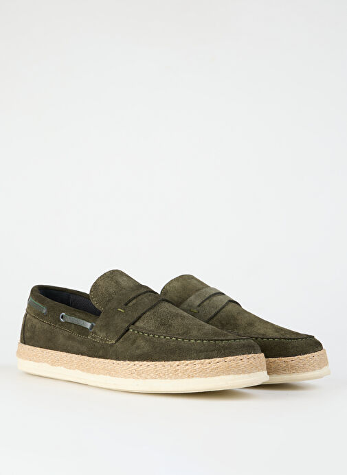 Cotton Bar Haki Erkek Süet Günlük Ayakkabı MILO - Görsel 3
