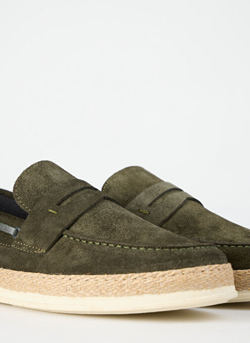Cotton Bar Haki Erkek Süet Günlük Ayakkabı MILO - Görsel 6